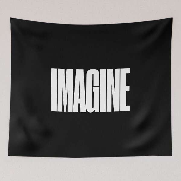 Item preview, IMAGINE, Bold Graphic Text, Typography, Black & White designed and sold by MajicArts.