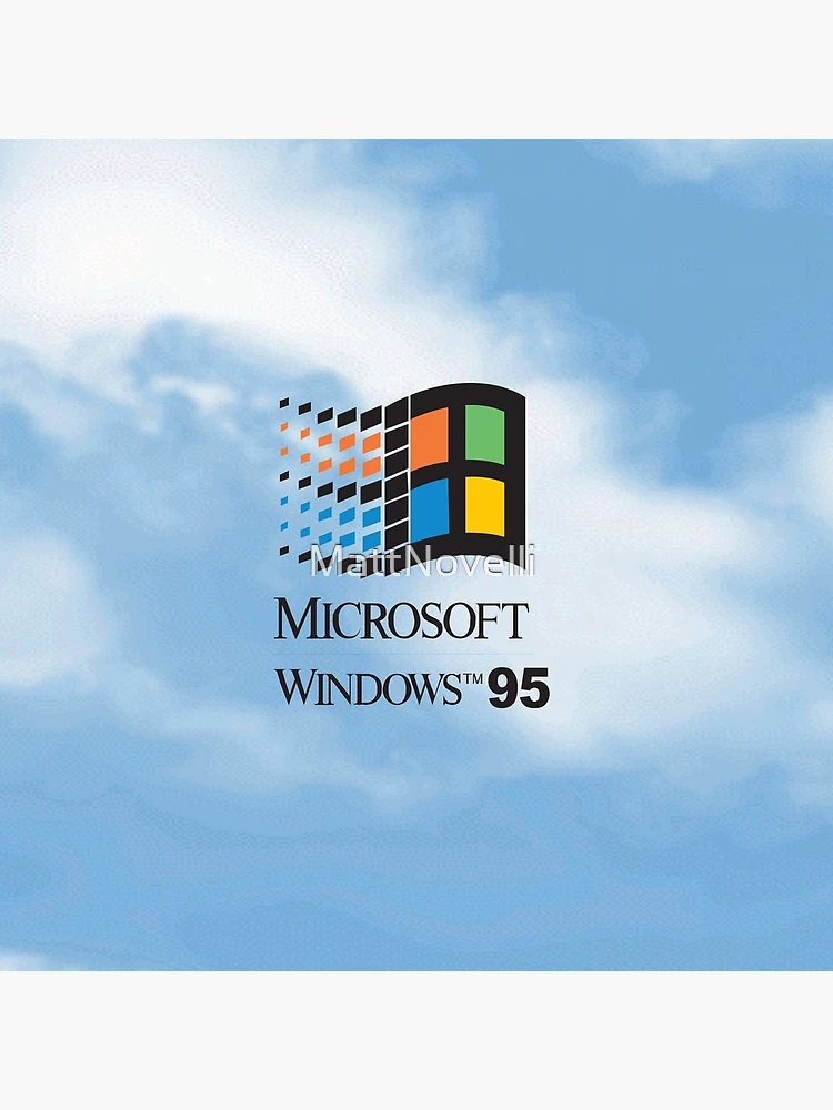 Windows 95 / 98 Logo (with text) on Classic Sky | Tote Bag