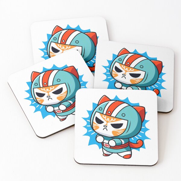Item preview, Lucha Libre Cats | Mexican Wrestling | Anime Cats | Kawaii Cats | Chibi Cats | Lucha Libre Cats 59 | El Jugador designed and sold by Catcosm.