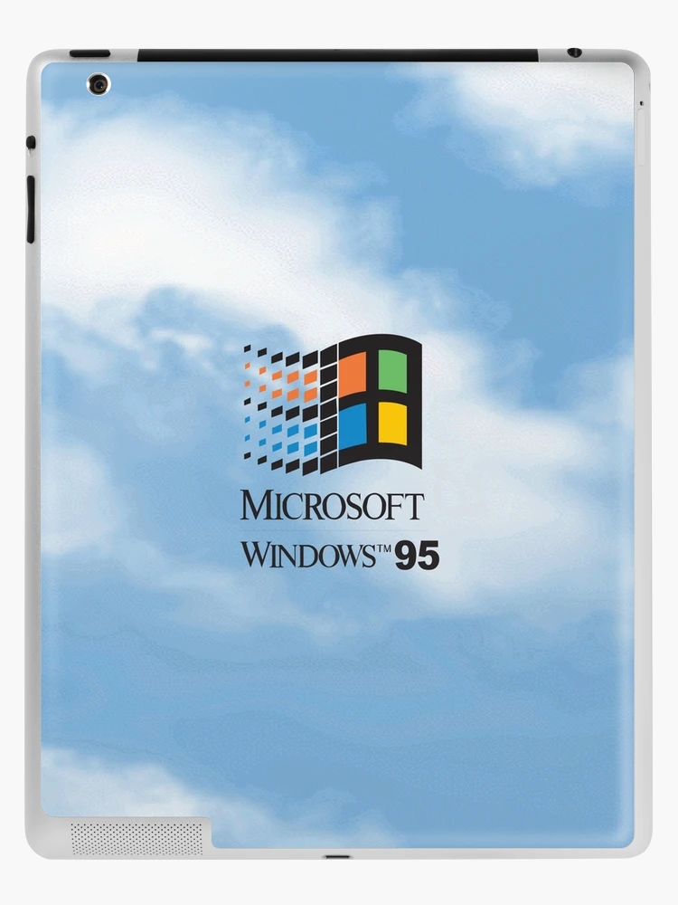 Windows 95 / 98 Logo (with text) on Classic Sky | iPad Case & Skin