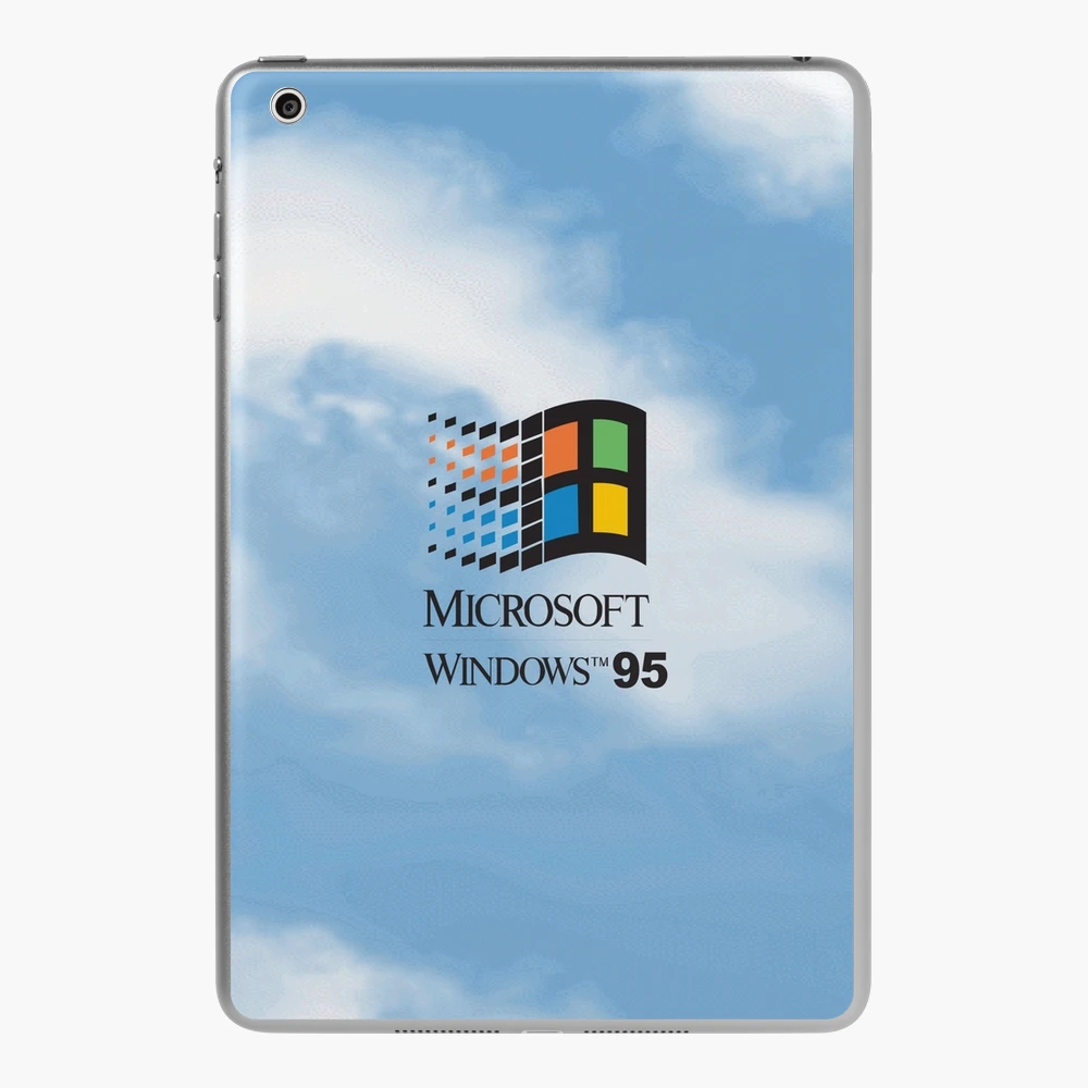 Windows 95 / 98 Logo (with text) on Classic Sky | iPad Case & Skin