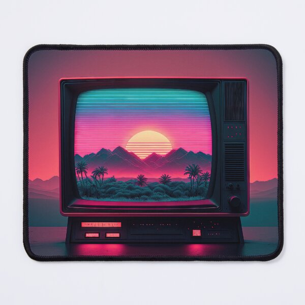 Item preview, RetroVision: A Synthwave Spectacle in Neon designed and sold by Mullet Monkey.