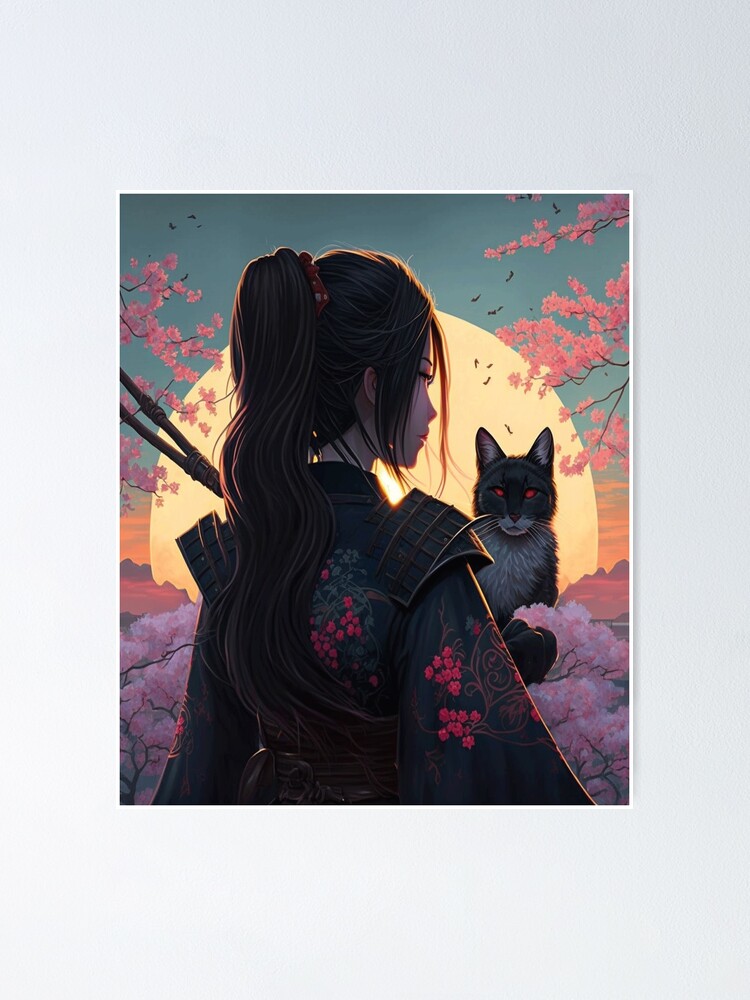 Dragon Flower Prints Shoulder Bags Black Cat Painting Womens