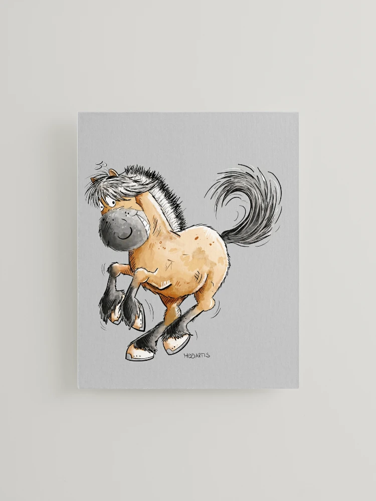 Funny Fjord Horse Mounted Print by modartis