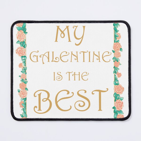 Item preview, My Galentine is the Best - Best Galentine Gift - Gold & Roses Border - White designed and sold by EcoElsa.