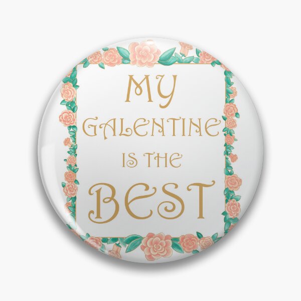 Item preview, My Galentine is the Best - Best Galentine Gift - Gold & Roses Border - White designed and sold by EcoElsa.