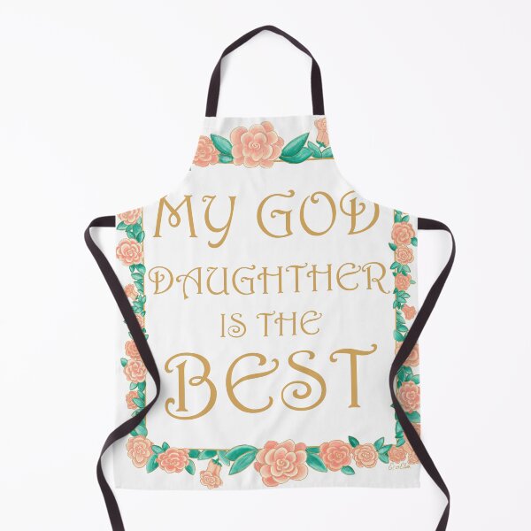 Item preview, My Goddaughter is the Best - Best Mom Gift - Gold & Roses Border - White designed and sold by EcoElsa.