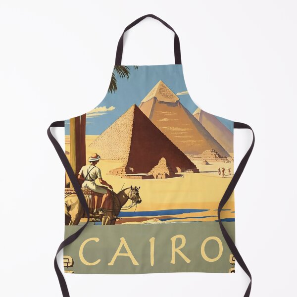 Item preview, Cairo Egypt Pyramids Vintage Travel Poster designed and sold by OldTravelArt.