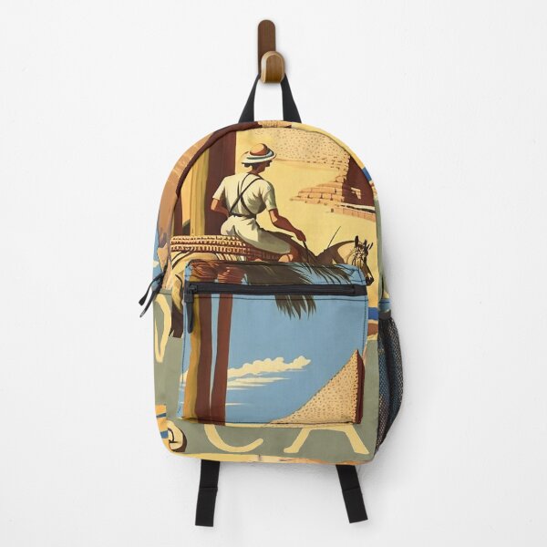 Item preview, Cairo Egypt Pyramids Vintage Travel Poster designed and sold by OldTravelArt.