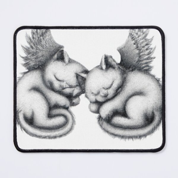 Item preview, Two Cat Kittens Sleeping with Angel Wings designed and sold by phillipbooth.