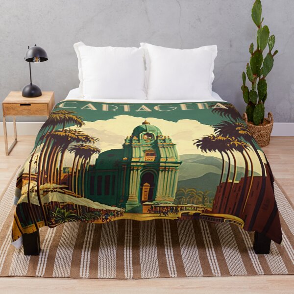 Item preview, Cartagena Colombia Vintage Travel Art Poster designed and sold by OldTravelArt.