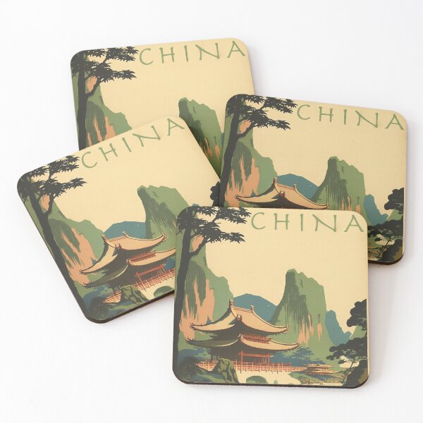 Item preview, China Mountainscape Vintage Travel Art Poster designed and sold by OldTravelArt.