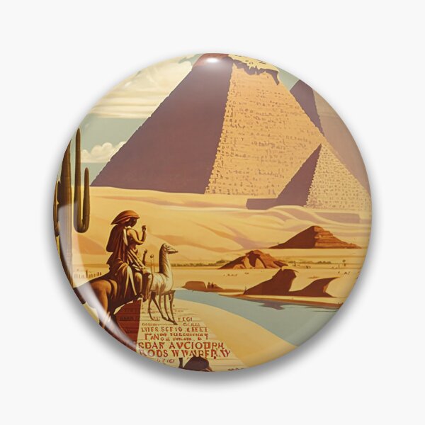Artikelvorschau, Ägypten Pyramiden Vintage Reisekunst Poster entworfen und verkauft von OldTravelArt.