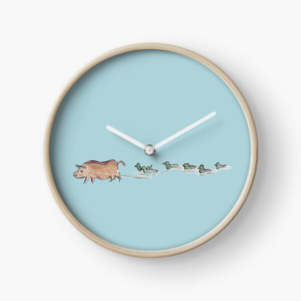 In Blue - Pig & Ducks: Taking different paths, but together in the same direction. Clock