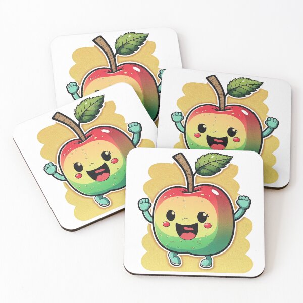 Item preview, Eapple Apple Funny Cartoon Red Yellow Green Apple Smile designed and sold by digitalvintage.