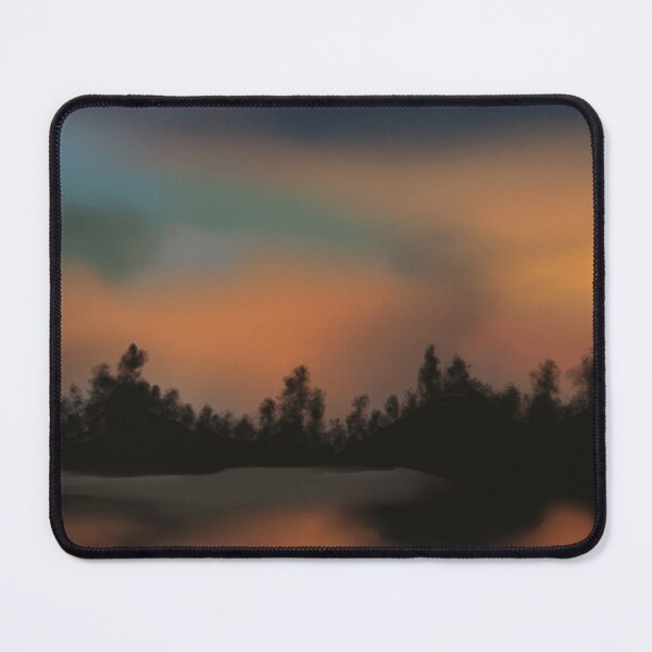 Item preview, Lake Sunset Hand Drawn Digital Art Painting  designed and sold by Lartheviking.