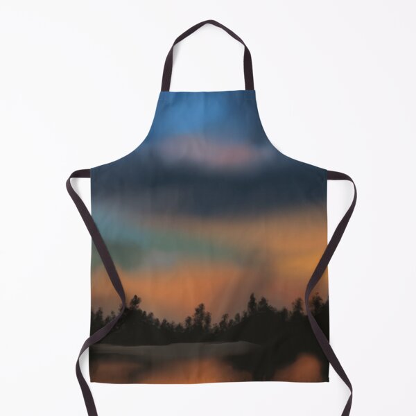 Item preview, Lake Sunset Hand Drawn Digital Art Painting designed and sold by Lartheviking.