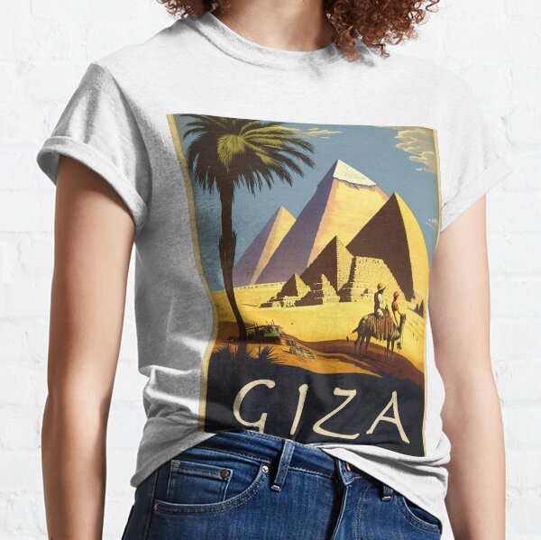 Item preview, Giza Pyramids Vintage Travel Art Poster designed and sold by OldTravelArt.