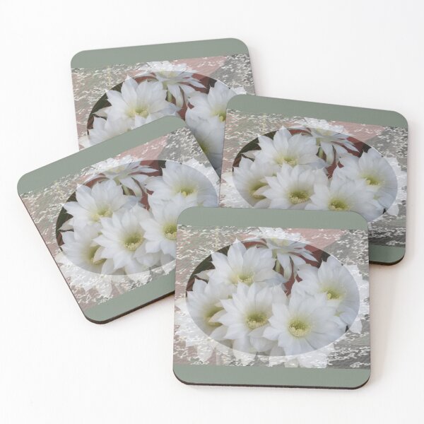 Item preview, Spring cactus flowers with lace trim by Iritof designed and sold by iritof.