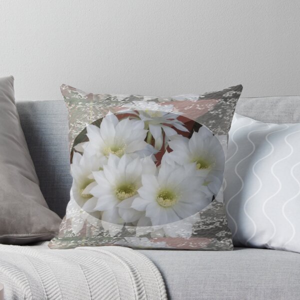 Item preview, Spring cactus flowers with lace trim by Iritof designed and sold by iritof.