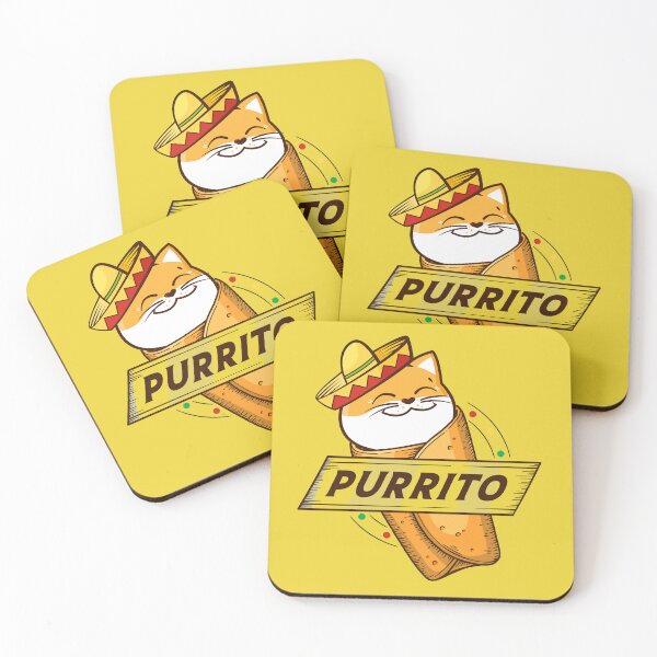 Item preview, The Purrito Cat and Burrito Lover's: Funny Purrito Cat Wearing A Sombrero in a Mexican Burrito designed and sold by ZeLittleFamily.