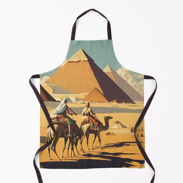 Item preview, Pyramids of Giza Vintage Travel Art Poster designed and sold by OldTravelArt.