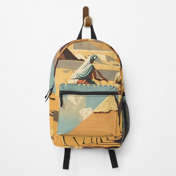 Item preview, Pyramids of Giza Vintage Travel Art Poster designed and sold by OldTravelArt.