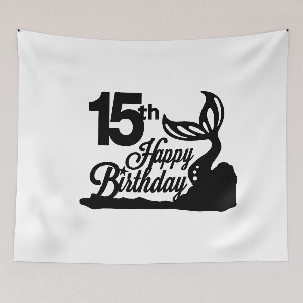 Item preview, 15th Birthday T-Shirt, Birthday T-Shirt, little mermaid theme, Happy Birthday T-shirt, Birthday Gift, Design for Man and Ladies ,Boy and Girl ,Classic T-Shirt Gift designed and sold by sixday 7day.