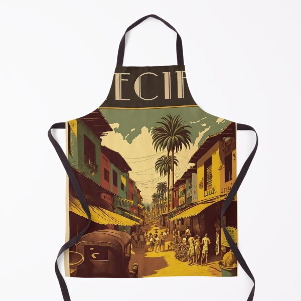 Item preview, Recife Brazil Vintage Travel Art Poster designed and sold by OldTravelArt.