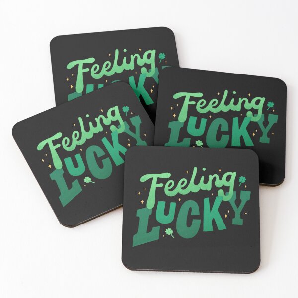 Item preview, Vintage Feeling Lucky Green Bold Typography  designed and sold by garniturex.