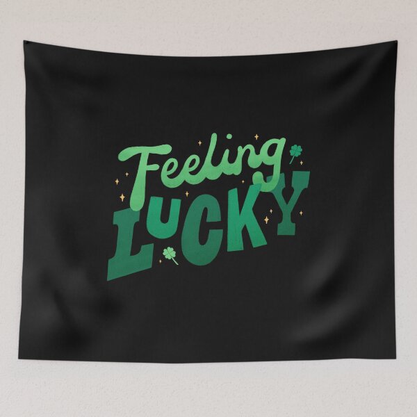 Item preview, Vintage Feeling Lucky Green Bold Typography  designed and sold by garniturex.