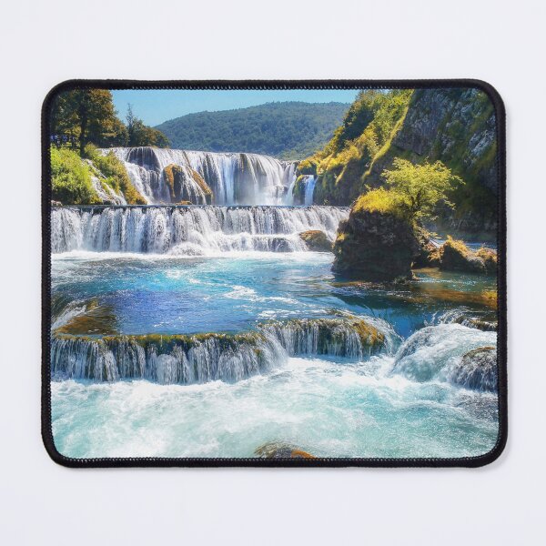 Item preview, Beautiful Water Falls Surrounding Green Grass designed and sold by kris-money.