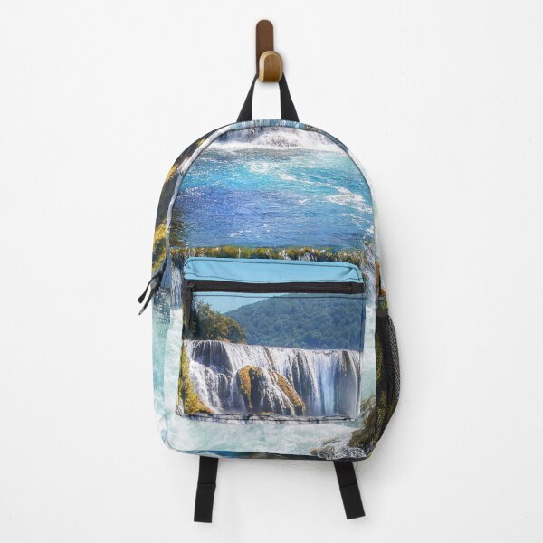Item preview, Beautiful Water Falls Surrounding Green Grass designed and sold by kris-money.