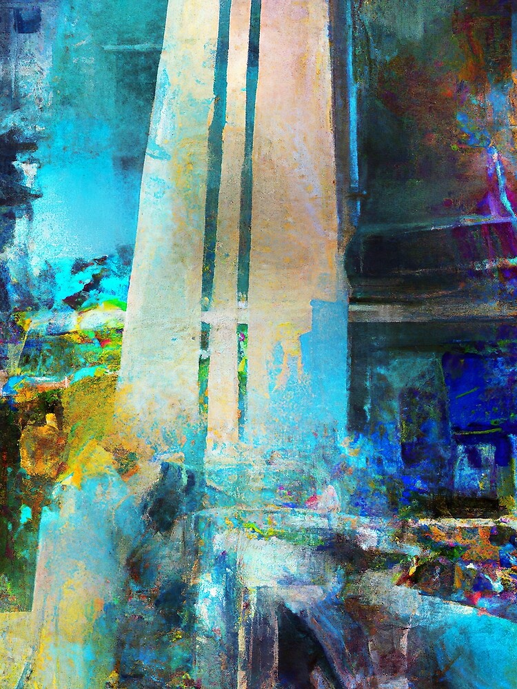 Thumbnail 3 of 3, Scarf, Crystal Blue Refraction designed and sold by Graphodesia.