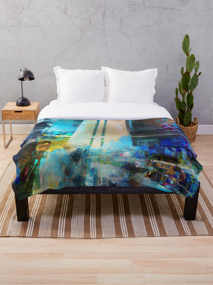 Thumbnail 1 of 6, Throw Blanket, Crystal Blue Refraction designed and sold by Graphodesia.