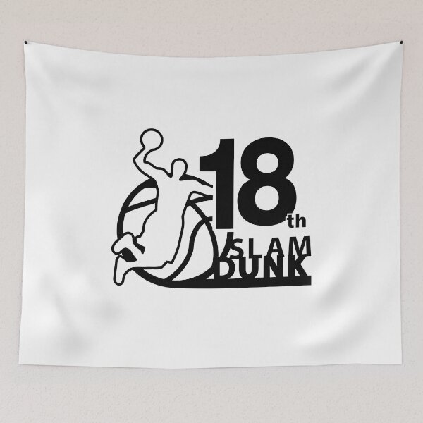 Item preview, 18th Birthday T-Shirt, Birthday T-Shirt, basketball slam dunk theme, Happy Birthday T-shirt, Birthday Gift, Design for Man and Ladies ,Boy and Girl ,Classic T-Shirt Gift designed and sold by sixday 7day.