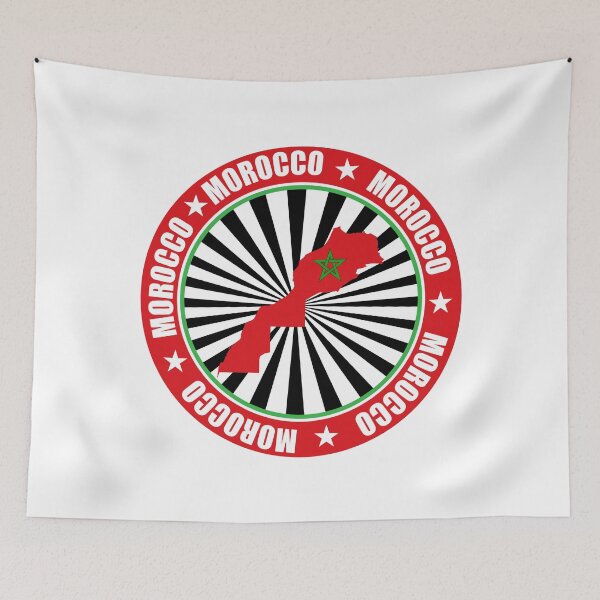 Item preview, Name Of Morocco Flag On Moroccan Map Stamp For Moroccans المغرب designed and sold by ArabCorner.