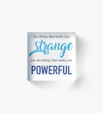 "The Things That Make You Strange Are the Things that Make You Powerful" Ben Platt Acceptance Speech Acrylic Block