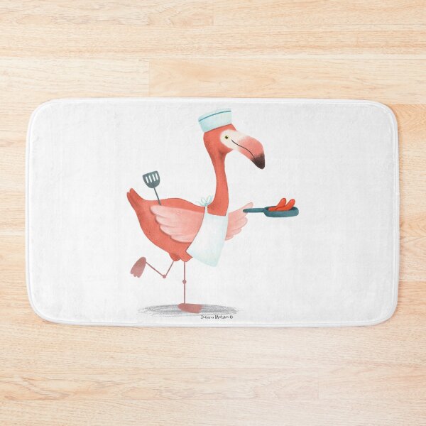 Item preview, Flamingo frying sausages designed and sold by julianamotzko.