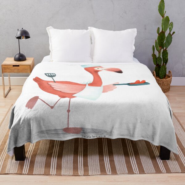 Item preview, Flamingo frying sausages designed and sold by julianamotzko.