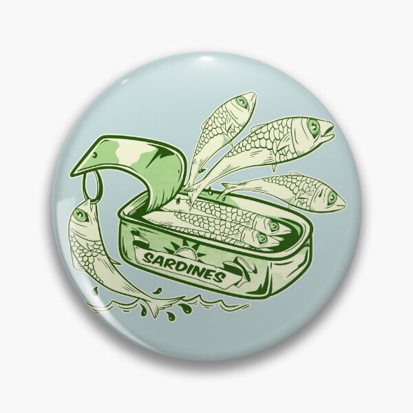 Item preview, Sardines escaping the tin designed and sold by piedaydesigns.