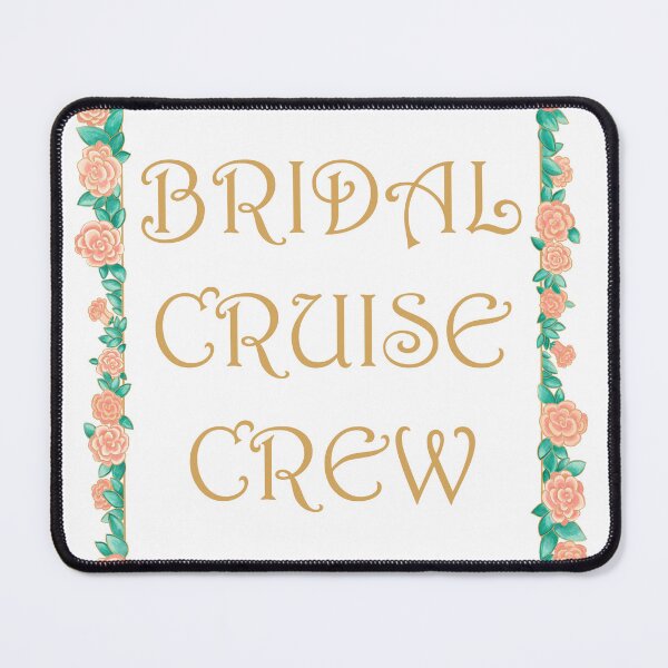 Item preview, Bridal Cruise Crew - Bachelorette Party - Gold & Roses Border - White designed and sold by EcoElsa.