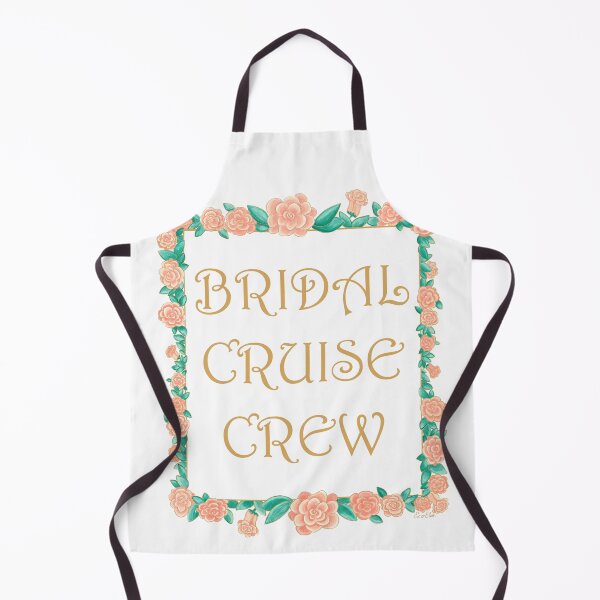 Item preview, Bridal Cruise Crew - Bachelorette Party - Gold & Roses Border - White designed and sold by EcoElsa.
