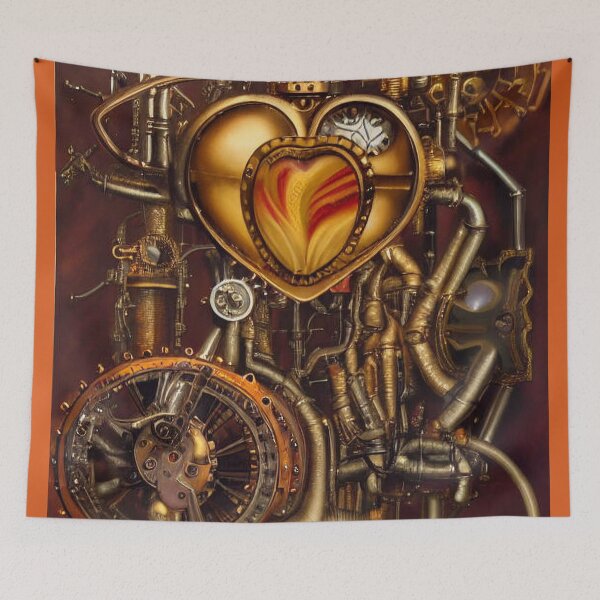 Item preview, Steampunk mechanical heart designed and sold by Dendros-Studio.