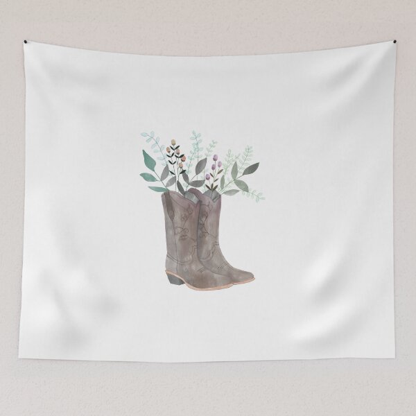 Item preview, Watercolor Western Cowgirl Boots Floral designed and sold by Ashlison.