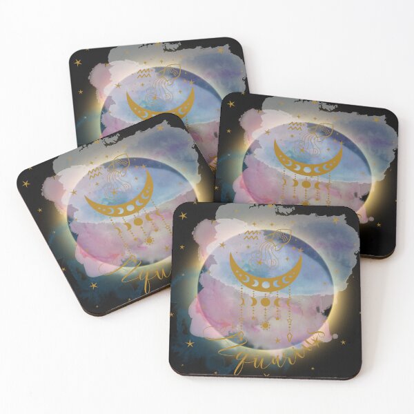 Item preview, Aquarius zodiac watercolour design designed and sold by Starlett Designs.