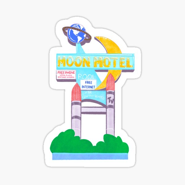 Moon Motel Vintage Central Jersey Sign Sticker
