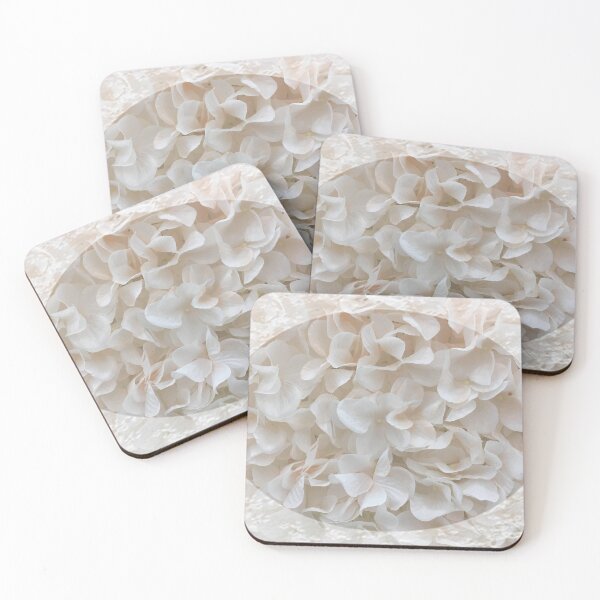 Item preview, Romantic Vintage white flowers with lace trim by Iritof designed and sold by iritof.