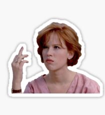 the breakfast club, molly ringwald - middle finger Sticker