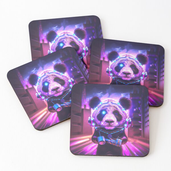 Item preview, Panda's taking over the neon scifi world designed and sold by Cosmic-graphics.